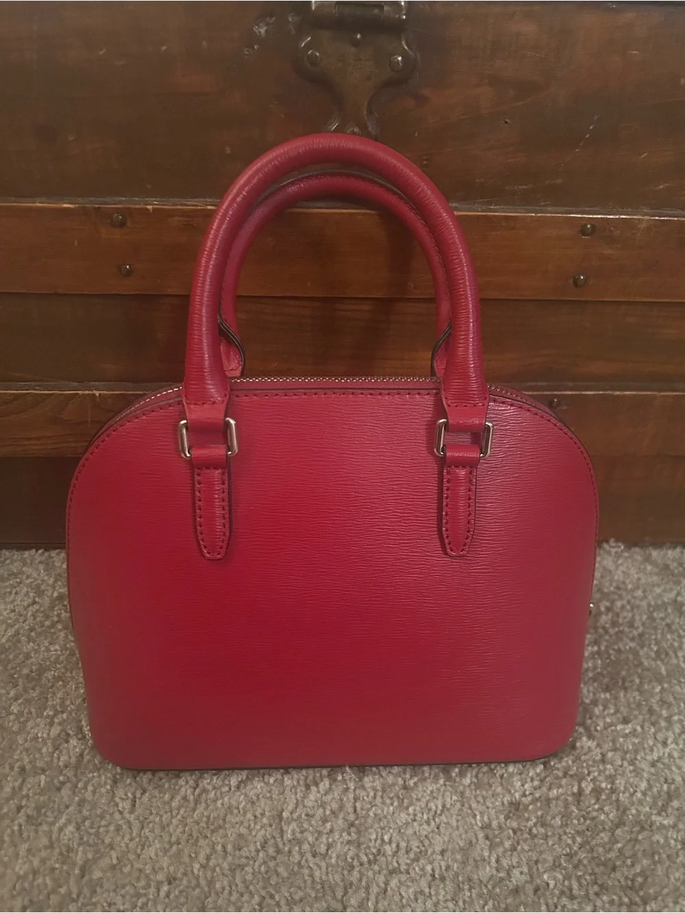 DKNY - Small Red Satchel Purse - Like New Condition